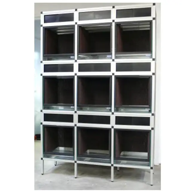 Aluminium-Stecksystem Terrarienanlage für 9x Dendrobatenterrarium 40x40x40cm ab 1180 €