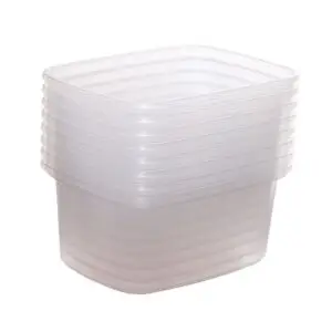 Kunststoffbecher transparent eckig 250ml (100 Stück)